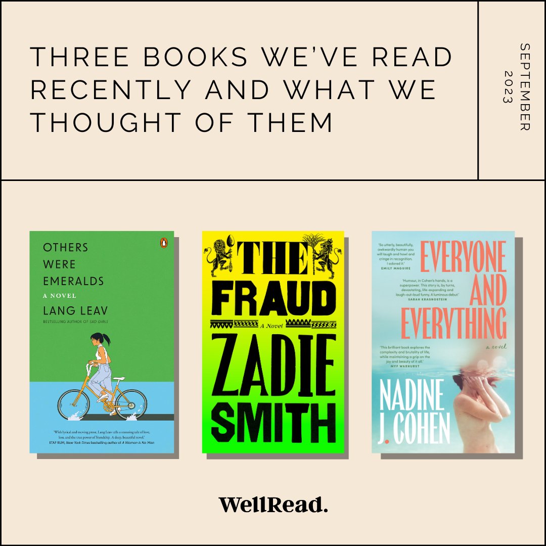 Read Three Books Three books we’ve read recently and what we thought about them – WellRead